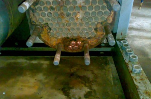 空调冷凝器堵铜管维修